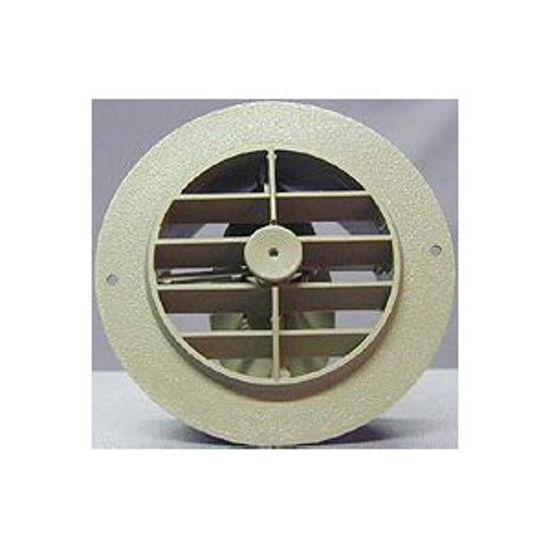 Picture of D&W INC.  Off White 4" Round 360 Deg Rotation Heating/ Cooling Register w/ Damper 3840ROW 69-8747                            