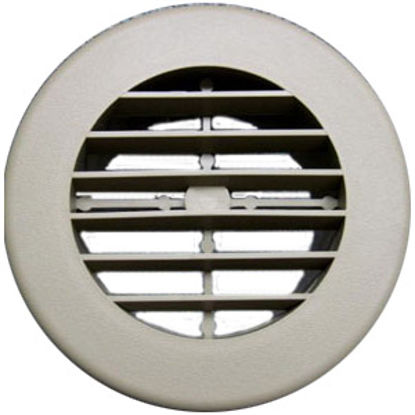 Picture of D&W INC.  White 4" Round 360 Deg Rotation Heating/ Cooling Register w/o Damper 3940WH 69-8749                                