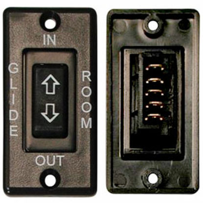 Picture of Diamond Group  Black 20A/12V 5-Pin DPDT Momentary Slide Out Switch DG171586BVP 69-8773                                       