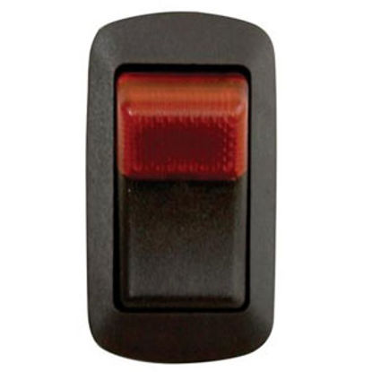 Picture of Diamond Group  Black/ Red 125V/ 20A Lighted Rocker Switch DGB4VP 69-8777                                                     