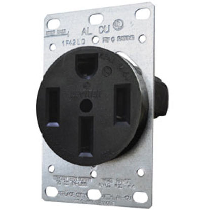 Picture of Diamond Group  Black 125V/ 50A Indoor/ Outdoor Single Receptacle DG50VP 69-8802                                              
