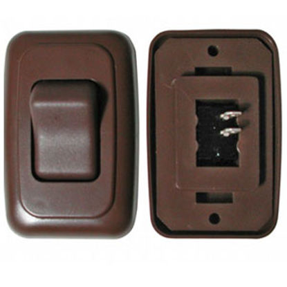 Picture of Diamond Group  Brown 125V/ 16A SPST Single Rocker Switch For On/ Off Appliances DG3118VP 69-8816                             