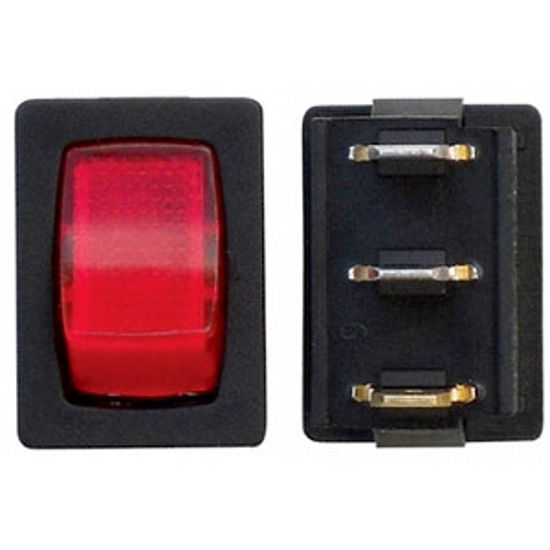 Picture of Diamond Group  3-Bag Red/ Black 125V/ 16A SPST Lighted Rocker Switches For Water Pumps DG623PB 69-8823                       