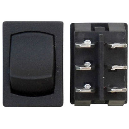 Picture of Diamond Group  3-Bag Black 125V/ 16A DPDT Mini Rocker Switches w/ Bezel For DG241PB 69-8841                                  