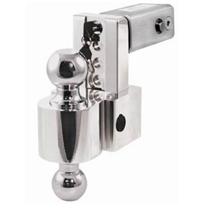 Picture of Fastway Flash (TM) 2" 10K 4" Drop x 5" Lift Aluminum Double Ball Mount w/Ball DT-ALBM6400 69-8912                            