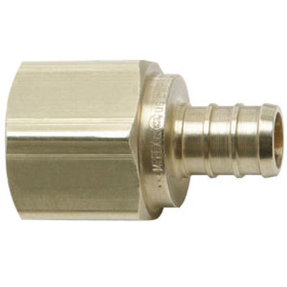 Picture of BestPEX  1/2" Hose Barb x 3/4" FPT Brass Fresh Water Straight Fitting 41129 69-9004                                          