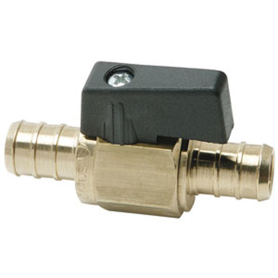 Picture of BestPEX  1/2" PEX Brass Straight Ball Valve 41201 69-9019                                                                    