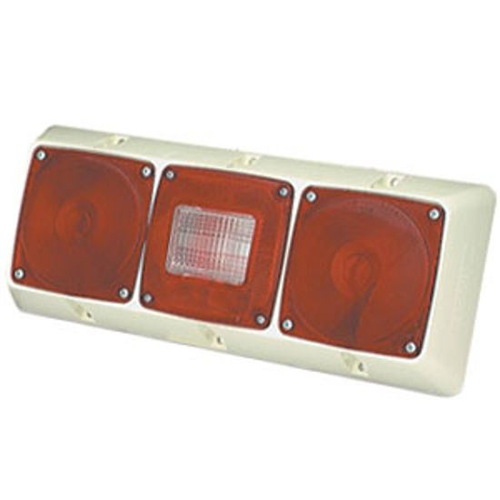 Picture of Grote  Red/White 14-13/16"x5-7/8" Stop/ Turn/ Tail Light 51342-5 69-9068                                                     