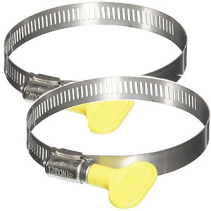 Picture of Ideal Turn-Key (R) 2-Pack 2-1/2"- 3-1/2" 1/2" Band SS Toolless Clamp 5Y04858 69-9186                                         