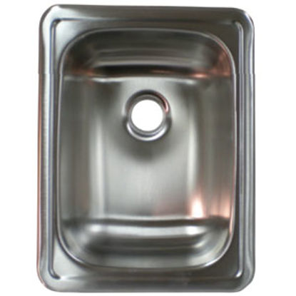 Picture of Lasalle Bristol  17"L x 13"W x 5"D Rectangular Stainless Steel Sink 13RSM1713LL 69-9242                                      
