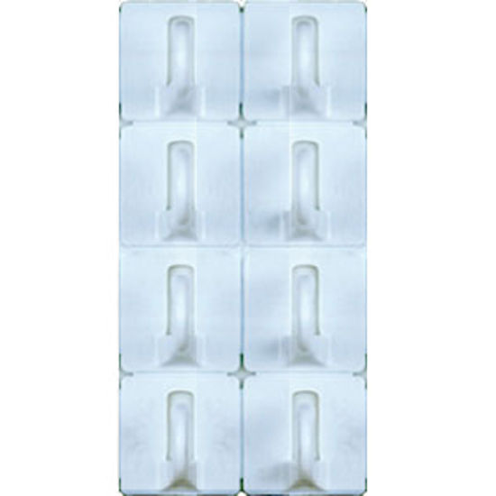 Picture of Magic Mounts Magic Mounts (R) 8-Pack White 1" x 1" Self-Adhesive Cup Hooks 3708 69-9350                                      