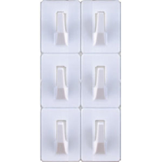 Picture of Magic Mounts Magic Mounts (R) 6-Pack White 1" x 1-5/16"  All-Purpose Hooks 3709 69-9351                                      