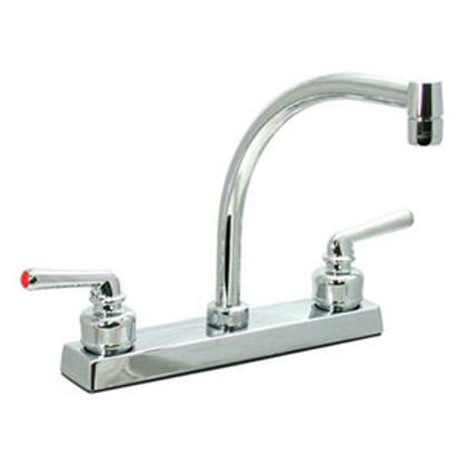 Picture of Phoenix Faucets  Chrome w/Teapot Handles 8" Kitchen Faucet w/Hi-Arc Spout PF211342 69-9475                                   