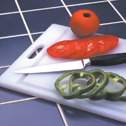 Picture of Progressive Int'l Prepworks (R) White 15-1/2"L x 9-1/2"W Polyethylene Cutting Board PCB-1610 69-9553                         