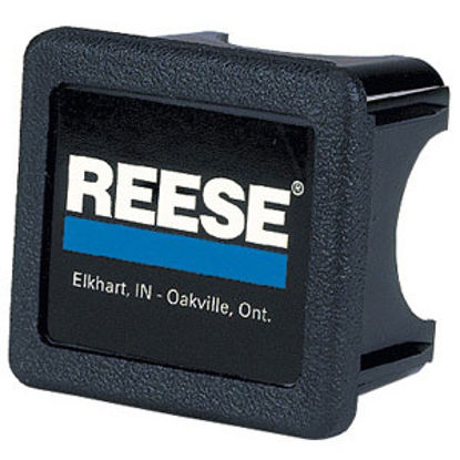 Picture of Reese  2" Black/Blue/White Reese Metal Hitch Cover 74547 69-9695                                                             