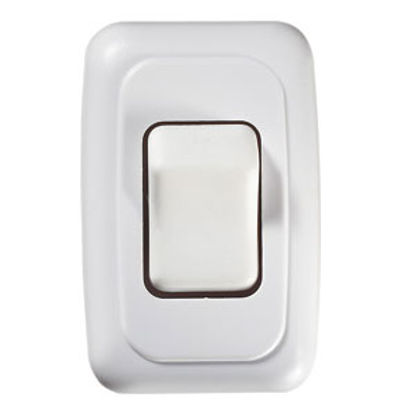 Picture of RV Designer  White SPST Triple Rocker Switch w/Bezel for Entry Step S535 69-9749                                             