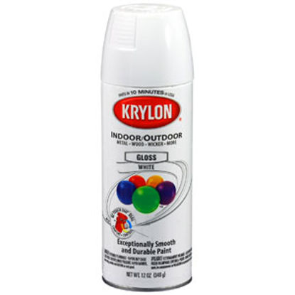Picture of Krylon  12Oz Gloss White Aerosol Spray Can Paint For Indoor/ Outdoor 51501 69-9770                                           