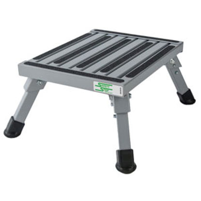 Picture of Safety Step  7"H Silver Aluminum Folding Step Stool S-07C-S 69-9776                                                          