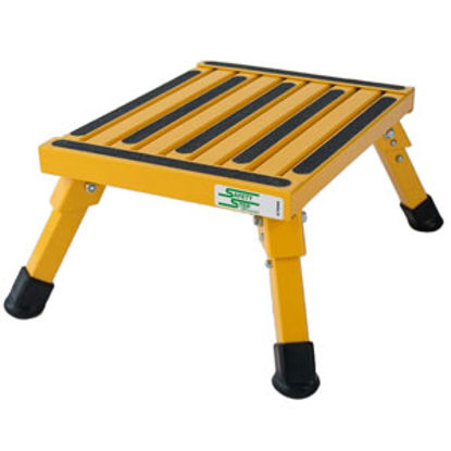 Picture of Safety Step  7"H Yellow Aluminum Folding Step Stool S-07C-Y 69-9777                                                          