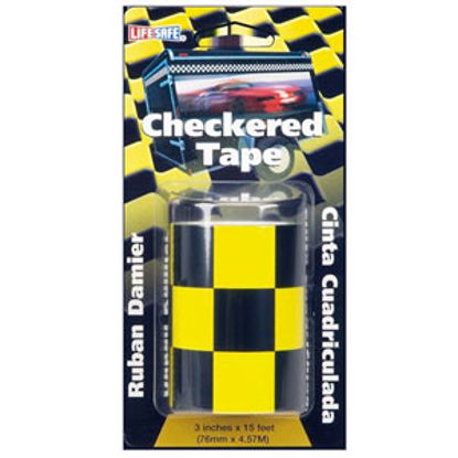 Picture of Top Tape  Yellow/ Black 3" x 15' L Anti-Slip Checkered Tape RE7017 69-9970                                                   