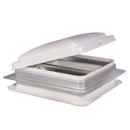 Picture of Heng's  White 14"x14" Metal Frame Roof Vent 71111-C2G1 70-6317                                                               