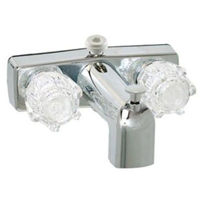 Picture of Phoenix Faucets  Chrome w/Clear Knobs 4" Lavatory Faucet PF213334 70-6714                                                    