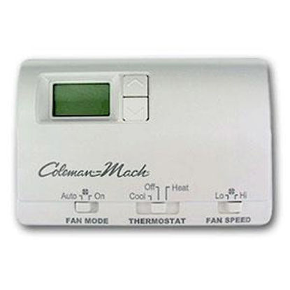 Picture of Coleman-Mach  White 2-Stage Heat Digital Wall Thermostat 6636-3441 70-8887                                                   