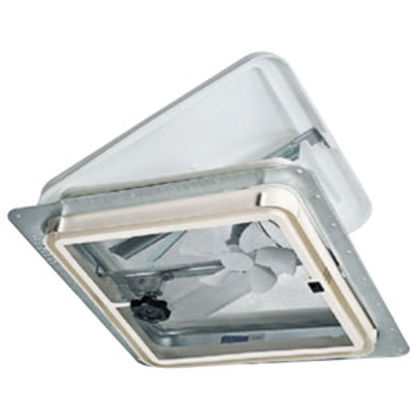 Picture of Ventline  White 14.25"x14.25" Polypropylene Frame Roof Vent w/Fan V2094-501-00 71-0019                                       