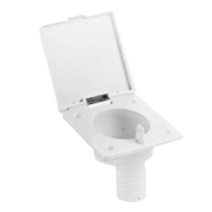 Picture of Zebra  Polar White Fill Spout w/ Hinged Cover Fresh Water Inlet  71-0085                                                     