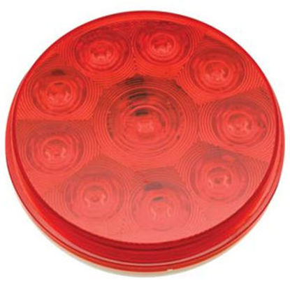 Picture of Diamond Group  Red 4" x3/4" Thick Round 10-LED Stop/ Turn/ Indicator Light WP15-0068R 71-2607                                