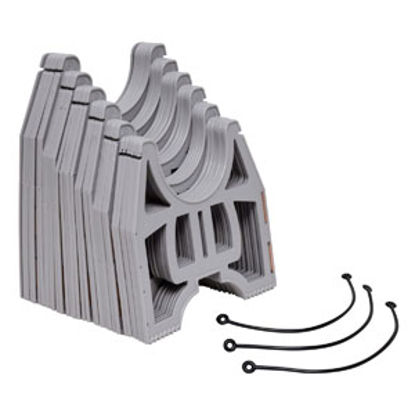 Picture of Valterra Slunky (R) 10' Gray Plastic Collapsible Sewer Hose Support w/ Metal Hinges S1000G 71-5774                           