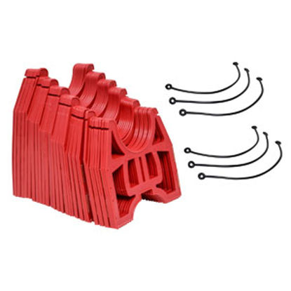 Picture of Valterra Slunky (R) 15' Red Plastic Collapsible Sewer Hose Support w/ Metal Hinges S1500R 71-5779                            