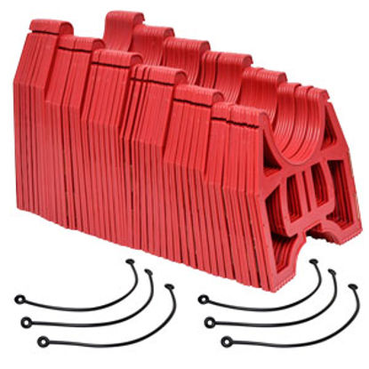 Picture of Valterra Slunky (R) 25' Red Plastic Collapsible Sewer Hose Support w/ Metal Hinges S2500R 71-5783                            