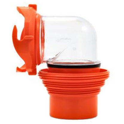 Picture of Camco RhinoFLEX (TM) Translucent Bayonet Elbow W/4-IN-1 Sewer Hose Connector 39736 72-0712                                   