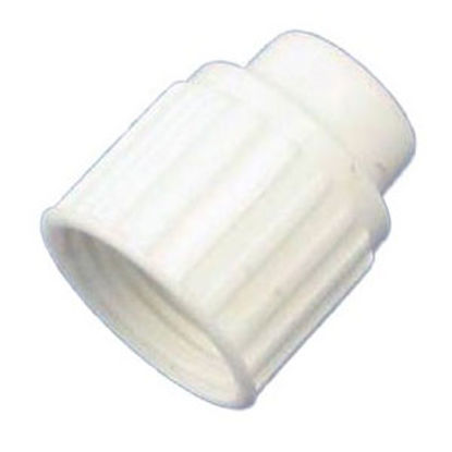 Picture of Flair-It  White Plastic 1/2" Plug Cap 16860 72-0790                                                                          