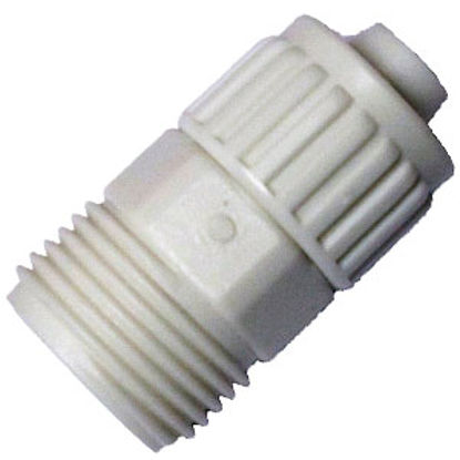 Picture of Flair-It  1/2" PEX x 3/4" MGHT White Plastic Fresh Water Straight Fitting 16867 72-0797                                      