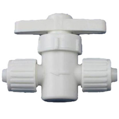 Picture of Flair-It  1/2" PEX x 1/2" PEX Plastic Straight Stop Valve 16880 72-0806                                                      