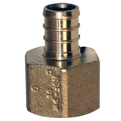 Picture of BestPEX  1/2" Hose Barb x 1/2" FPT Brass Fresh Water Straight Fitting 51128 72-0820                                          