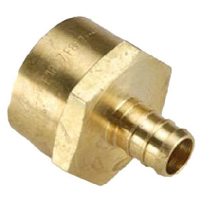 Picture of BestPEX  1/2" Hose Barb x 3/4" FPT Brass Fresh Water Straight Fitting 51129 72-0821                                          