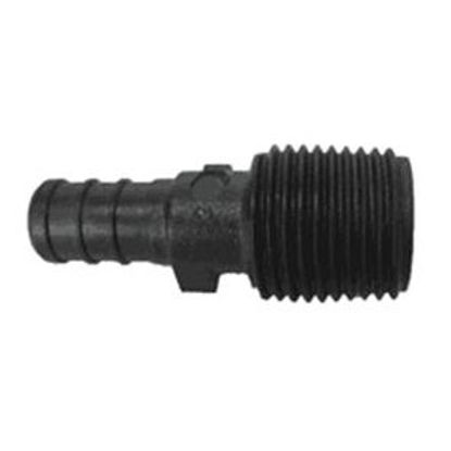 Picture of BestPEX  1/2" PEX x 1/2" MPT Black Plastic Fresh Water Straight Fitting 28842 88-9276                                        