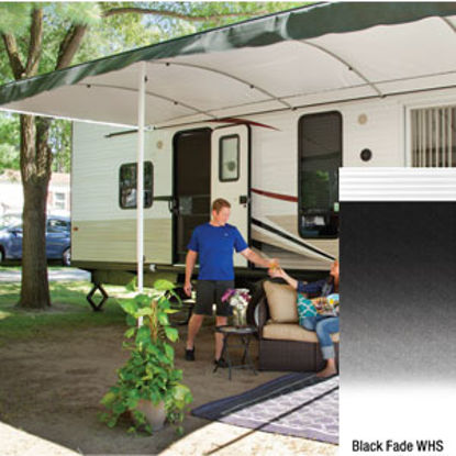 Picture of Lippert Solera Destination Black Fade Vinyl 16'L X 9' 8"Ext Spring Assist Patio Awning V000334867 90-2169                    