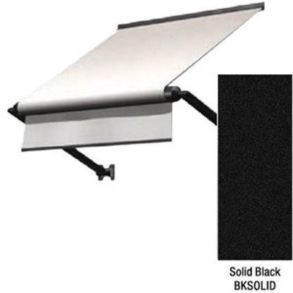 Picture of Lippert Solera Solid Black Vinyl 60"W X 30"Ext Manual Window Awning V000335202 90-2434                                       