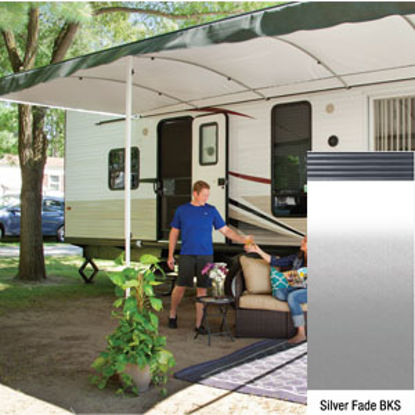 Picture of Lippert Solera Destination Silver Fade Vinyl 18'L X 9' 8"Ext Spring Assist Patio Awning V000335352 90-2573                   