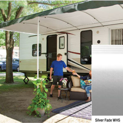 Picture of Lippert Solera Destination Silver Fade Vinyl 17'L X 9' 8"Ext Spring Assist Patio Awning V000335364 90-2585                   