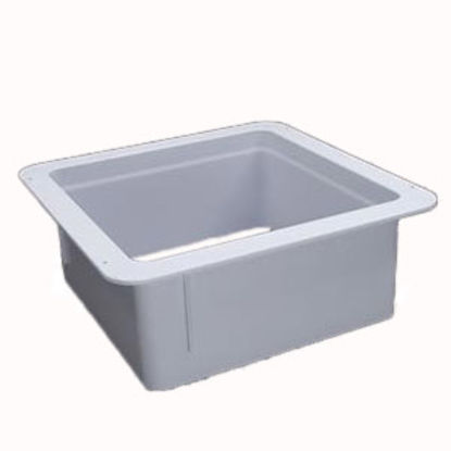 Picture of Heng's  White 6" Deep for 14"x14" Opening Radius Roof Vent Garnish 90146 92-6663                                             