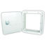 Picture of JR Products  Polar 6-7/8"RO White Lockable Multi-Purpose Hatch Access Door w/o Back 21102-A 92-9867                          