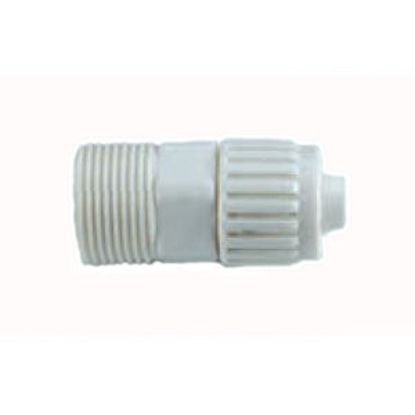 Picture of Flair-It  3/8" PEX x 3/8" MPT White Plastic Fresh Water Straight Fitting 06850 93-8605                                       