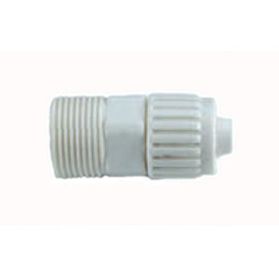Picture of Flair-It  3/8" PEX x 3/8" MPT White Plastic Fresh Water Straight Fitting 06850 93-8605                                       