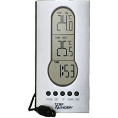 Picture of Minder TempMinder (R) Battery Operated  Indoor/outdoor Thermometer w/ Clock MRI-122AG 95-0002                                