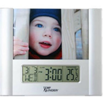 Picture of Minder TempMinder (R) Digital Wall/ Desk Mount Thermometer w/Photo Frame & Clock MRI-125AG 95-7462                           